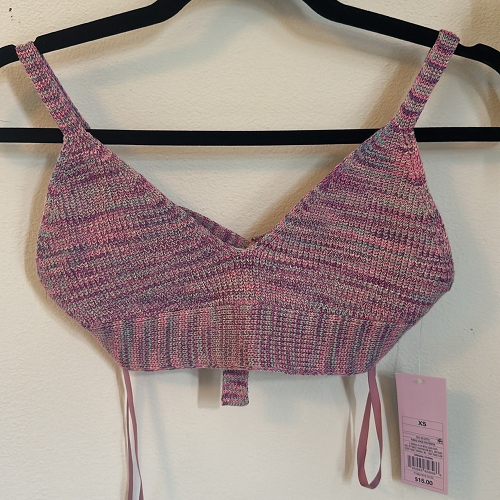 Purple/pink tones crop top/bralette